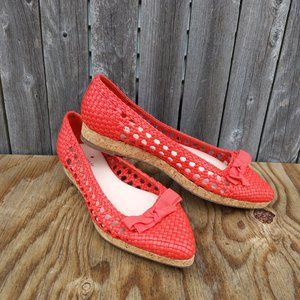 Kate Spade Cayenne Woven Nappa Flats Shoes Size 7